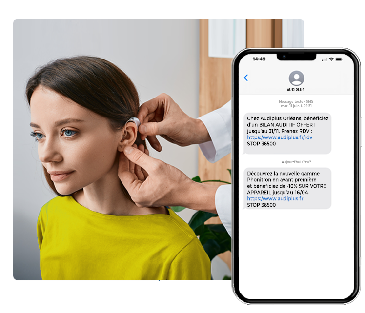 campagne sms centre auditif