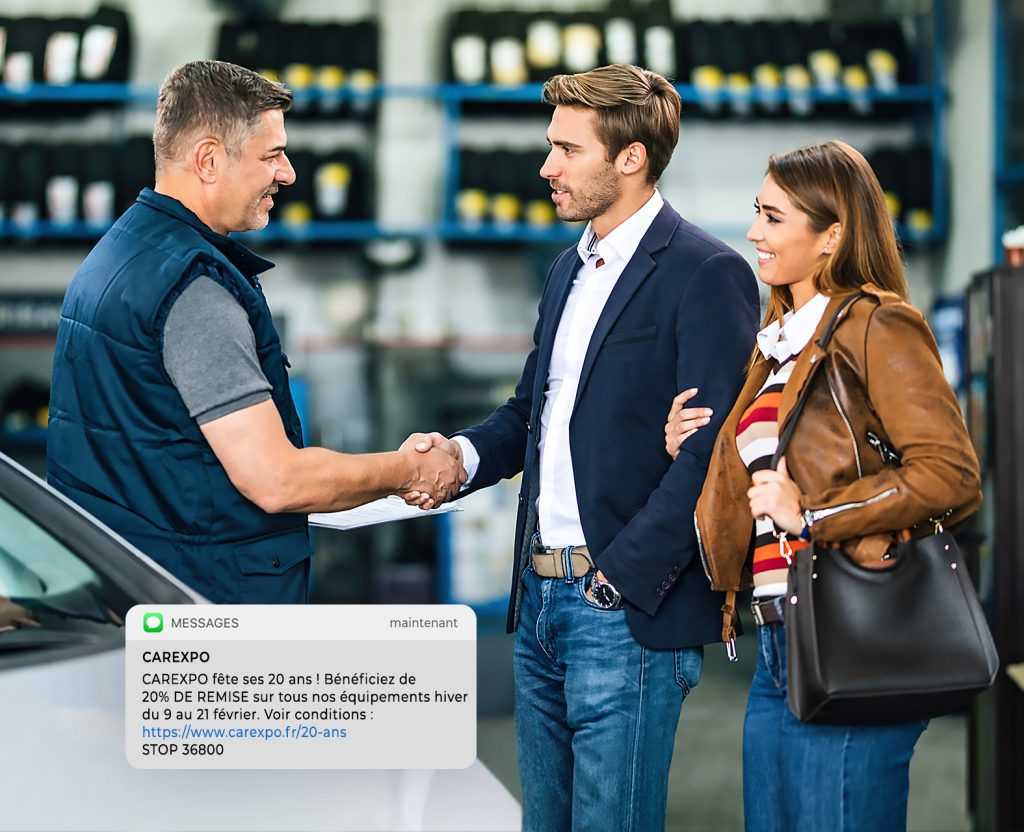 solution SMS pro concession automobile et garage